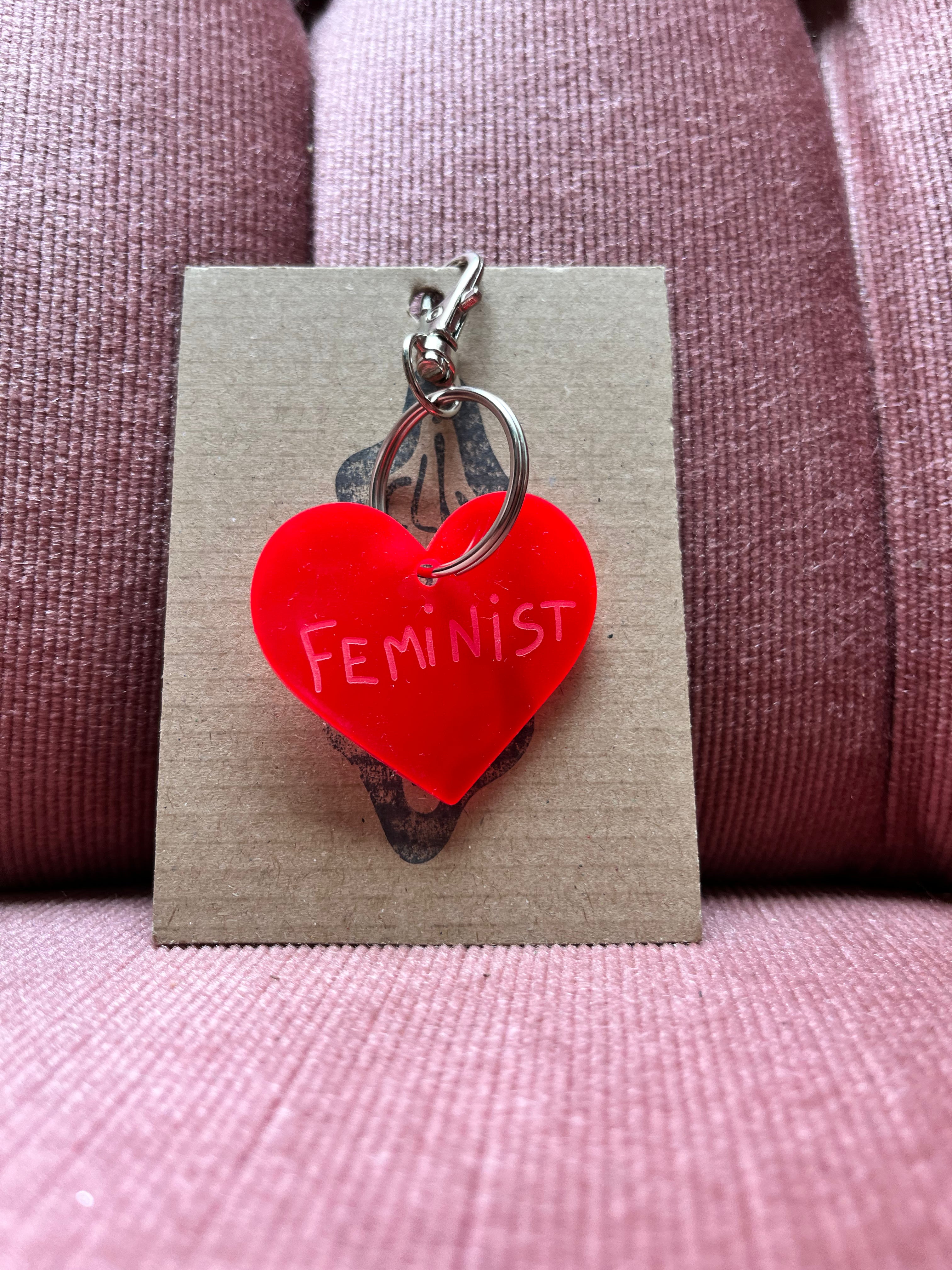 Feminist keychain hot sale