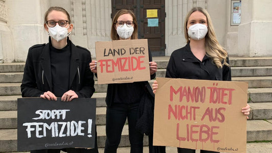 Kundgebung anlässlich der Femizide in Österreich am 14. Mai