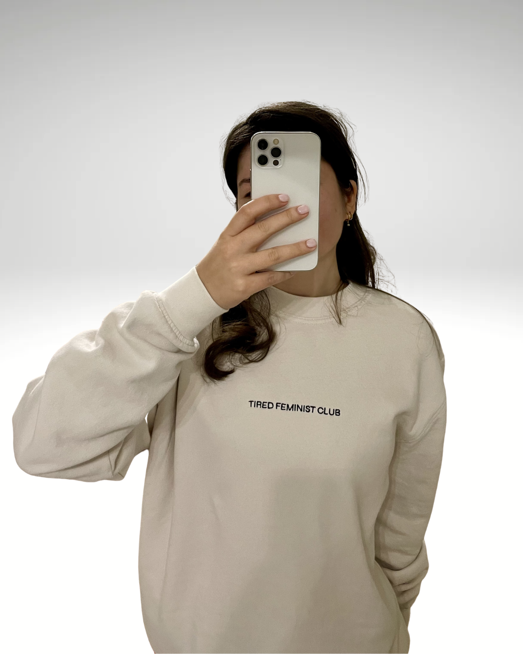 Tired Feminist Club | Oversized Unisex Pullover - Empovver