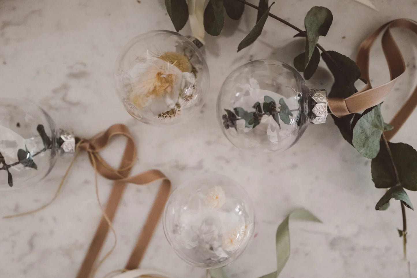 Dried Flower Magic | Glass Christmas Baubles