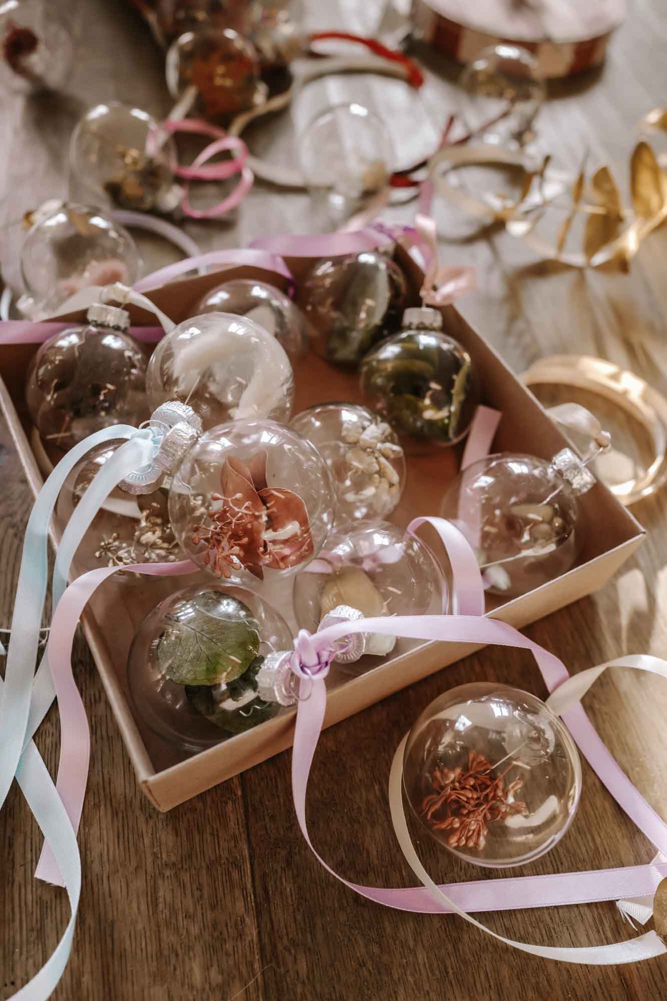 Dried Flower Magic | Glass Christmas Baubles