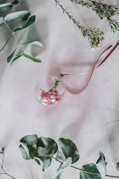 Dried Flower Magic | Glass Christmas Baubles