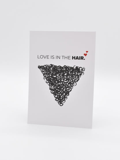 Love is in the hair | Postkarte - Vulva Shop