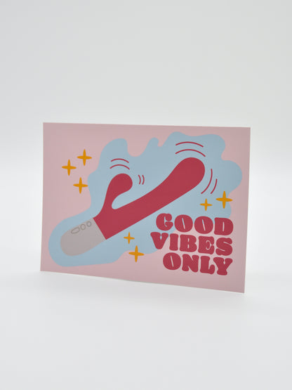 Good Vibes Only | Postkarte - Vulva Shop
