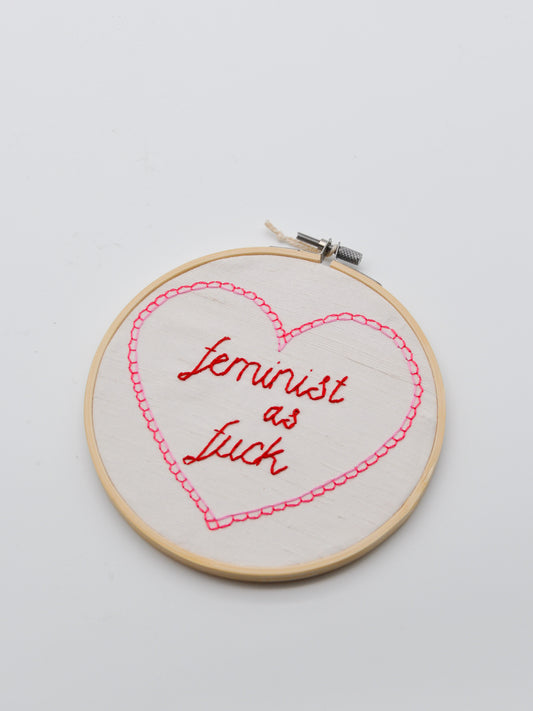 Feminist AF Stickerei | Deko - Vulva Shop